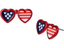 (取寄) ベッツィジョンソン レディース サングラス スタッズ イヤリングス セット Betsey Johnson women Betsey Johnson Sunglass Stud Earrings Set Red/White/Blue