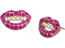 () xbcBW\ fB[X bvX X^bY COX Betsey Johnson women Betsey Johnson Lips Stud Earrings Pink/Gold