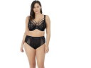 (取寄) エロミ レディース ブリアナ アンダーワイヤー ストラップ バンジ ブラ elomi women Brianna Underwire Strappy Plunge Bra Black