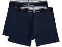 (取寄) サイコ バニー メンズ ソリッド 2-パック ボクサー ブリーフ Psycho Bunny men Psycho Bunny Solid 2-Pack Boxer Brief Navy