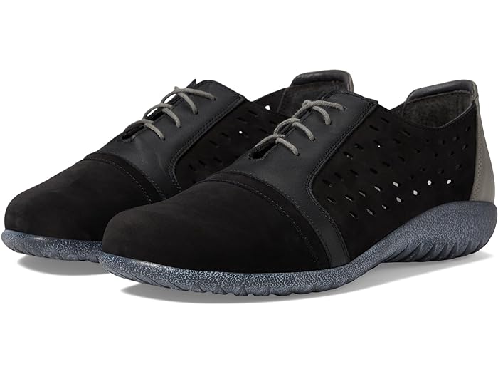 () ʥ ǥ  Naot women Lalo Black Velvet Nubuck/Jet Black Leathe...