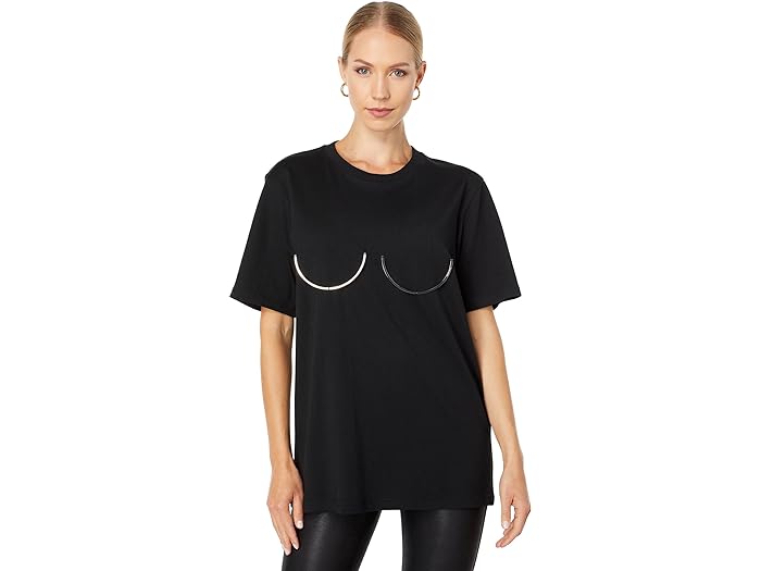 () {tXJ fB[X T-Vc EBY ^ Boyarovskaya women Boyarovskaya T-Shirt with Metal Black