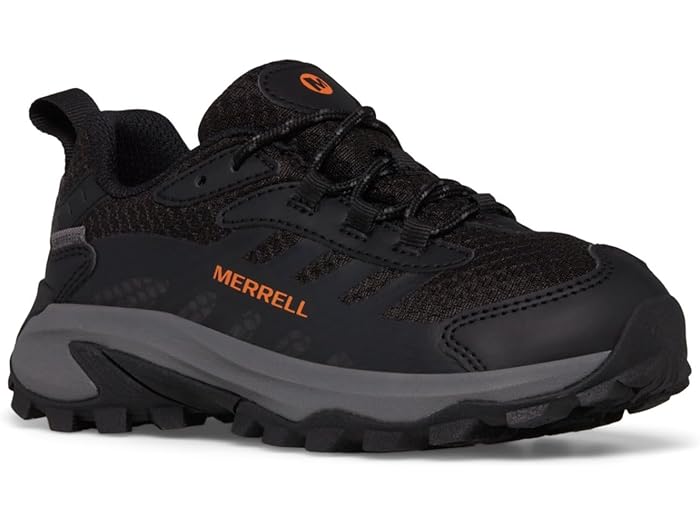 取寄 メレル キッズ キッズ モアブ スピード 2 ロウ ウォータープルーフ リトル キッド/ビッグ キッド Merrell Kids kids Merrell Kids Moab Speed 2 Low Waterproof Little Kid/Big Kid Black