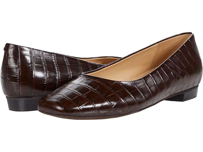 取寄 トロッターズ レディース オーナー Trotters women Trotters Honor Dark Brown Croco Leather