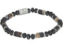 (取寄) ジョン ハーディ メンズ クラシック チェイン ビーズ ブレスレット ウィズ バンデット アゲート John Hardy men John Hardy Classic Chain Bead Bracelet with Banded Agate Silver