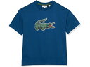 (取寄) ラコステ キッズ キッズ エンブロイダー クロコ T-シャツ (ビッグ キッズ) Lacoste Kids kids Lacoste Kids Embroidered Croc T-Shirt (Big Kids) Midnight Blue