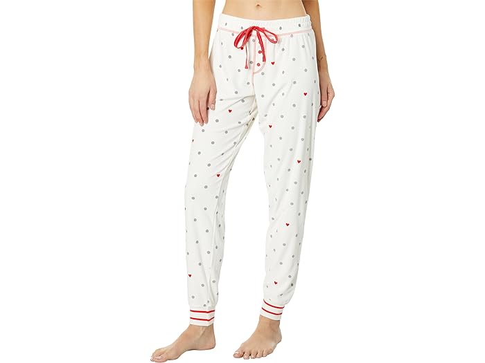 (取寄) ピー ジェイ サルベージ レディース ポルカ ドット ハート ジョガーズ P.J. Salvage women P.J. Salvage Polka Dot Heart Joggers Ivory