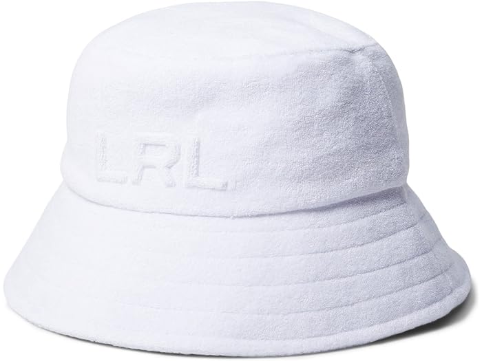 () [ t[ fB[X e[ NX S oPbg nbg Xq Ralph Lauren Terry Cloth Logo Bucket Silk White