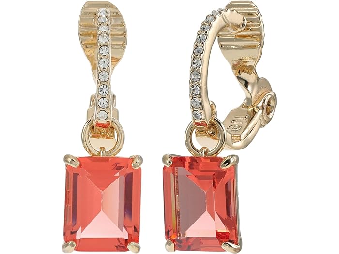 (取寄) ローレン ラルフローレン レディース パヴェ ストーン ドロップ クリップ イヤリングス LAUREN Ralph Lauren women LAUREN Ralph Lauren Pave Stone Drop Clip Earrings Gold/Pink/Crystal