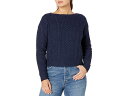 () [ t[ fB[X seB[g A-jbg Rbg {[glbN Z[^[ LAUREN Ralph Lauren women LAUREN Ralph Lauren Petite Aran-Knit Cotton Boatneck Sweater French Navy