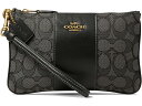 (取寄) コーチ レディース ボックス プログラム シグニチャー ジャカード スモール リスレット COACH women COACH Box Program Signature Jacquard Small Wristlet Smoke/Black