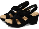 クラークス (取寄) クラークス レディース ジゼル ビーチ Clarks women Clarks Giselle Beach Black Suede