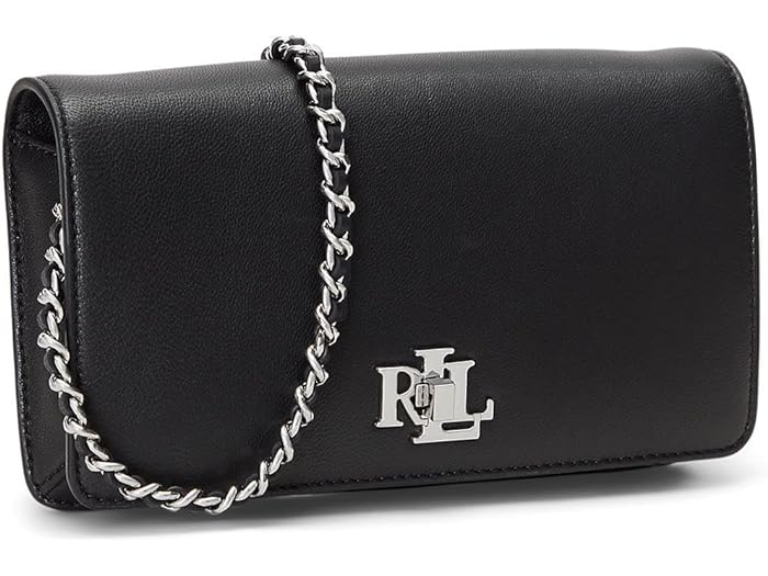 () [ t[ fB[X U[ NX{fB ^[-bN ebN P[X LAUREN Ralph Lauren women LAUREN Ralph Lauren Leather Crossbody Turn-Lock Tech Case Black