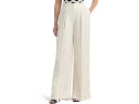 () [ t[ fB[X XgCvh luh Ch-bO pc LAUREN Ralph Lauren women LAUREN Ralph Lauren Striped Linen-Blend Wide-Leg Pants Mascarpone Cream/Black