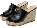 () R[` fB[X OA U[ EFbW COACH women COACH Gloria Leather Wedge Black