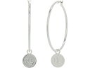 () [ t[ fB[X S t[v COX LAUREN Ralph Lauren women LAUREN Ralph Lauren Logo Hoop Earrings Silver