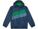 (取寄) エルエルビーン キッズ プリマロフト パックアウェイ フーデット カラーブロック ジャケット (ビッグ キッズ) L.L.Bean kids L.L.Bean Primaloft Packaway Hooded Color-Block Jacket (Big Kids) Collegiate Blue/Lawn Green