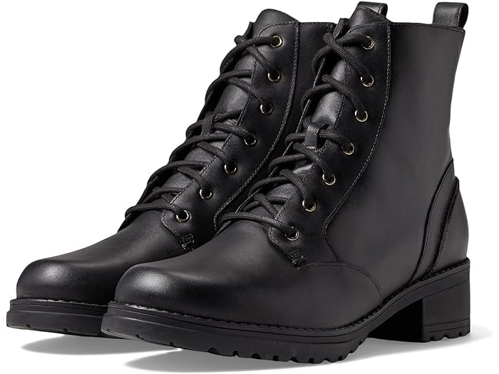 (取寄) コールハーン レディース カメラ ウォータープルーフ コンバット ブート Cole Haan women Cole Haan Camea Waterproof Combat Boot Black Waterproof Leather