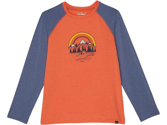 () 륨ӡ å ֥ǥ  ޡ  ꡼ ƥ (ȥ å/ӥå å) L.L.Bean kids L.L.Bean Everyday Sun Smart Long Sleeve Tee (Little Kids/Big Kids) Peak Orange Mountains