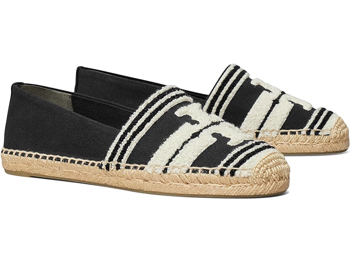 () g[o[` fB[X _u T GXph[ Tory Burch women Tory Burch Double T Espadrille Nero/Light Alabaster