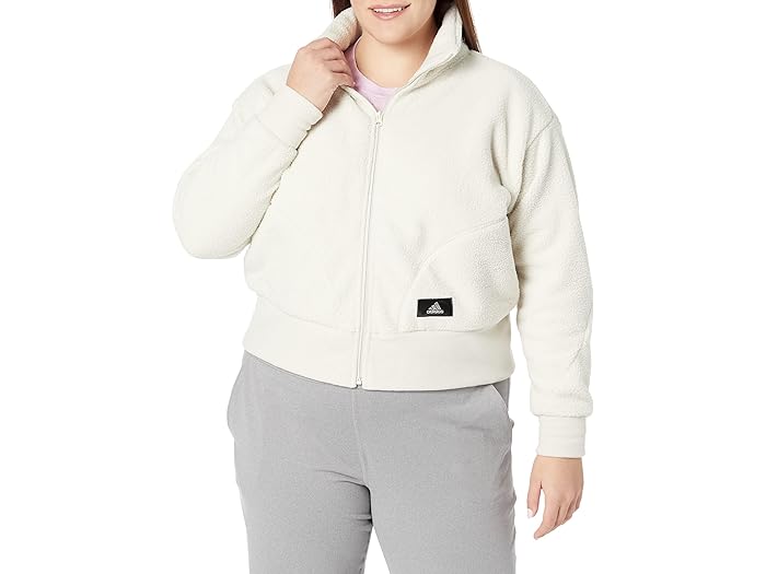 (取寄) アディダス レディース プラス サイズ ホリデーズ シェルパ ジャケット adidas women adidas Plus Size Holidayz Sherpa Jacket Alumina