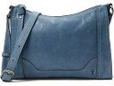 () tC fB[X bT Wbv NX{fB Frye women Frye Melissa Zip Crossbody Washed Denim Leath