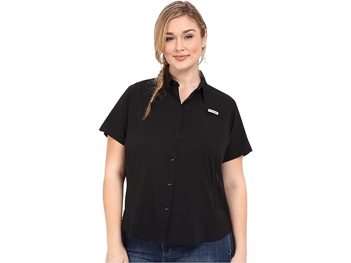 () RrA fB[X vX TCY ^~A~  S/S Vc Columbia women Columbia Plus Size Tamiami II S/S Shirt Black