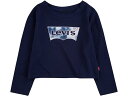 () [oCX LbY K[Y Nbvh O X[u eB[ Vc (gh[) Levi's Kids girls Levi's Kids Cropped Long Sleeve Tee Shirt (Toddler) Peacoat