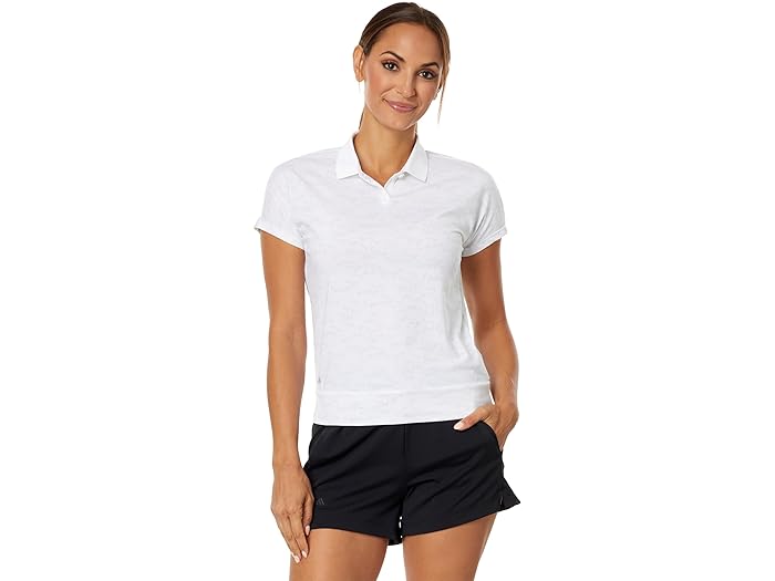 (取寄) アディダス ゴルフ レディース ゴー-トゥ プリンテッド ポロ シャツ adidas Golf women adidas Golf Go-To Printed Polo Shirt White Melange