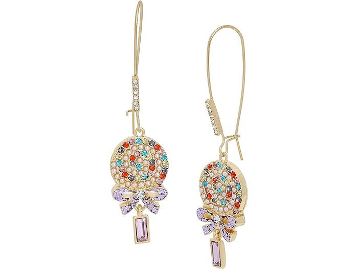 (取寄) ベッツィジョンソン レディース ロリポップ ダングル イヤリングス Betsey Johnson women Betsey Johnson Lollipop Dangle Earrings Multi/Gold