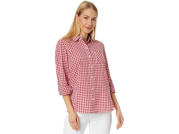 (取寄) トミーヒルフィガー レディース ロール タブ - ギンガム Tommy Hilfiger women Tommy Hilfiger Roll Tab - Gingham Scarlet/Bright White