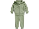 () t[ LbY {[CY t[X t Wbv u[fB Ah pc Zbg (Ct@g) Polo Ralph Lauren Kids boys Polo Ralph Lauren Kids Fleece Full Zip Hoodie & Pants Set (Infant) Cargo Green