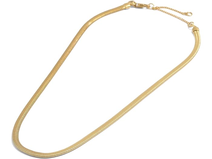 (取寄) メイドウェル レディース ヘリンボーン チェイン ネックレス Madewell women Madewell Herringbone Chain Necklace Vintage Gold
