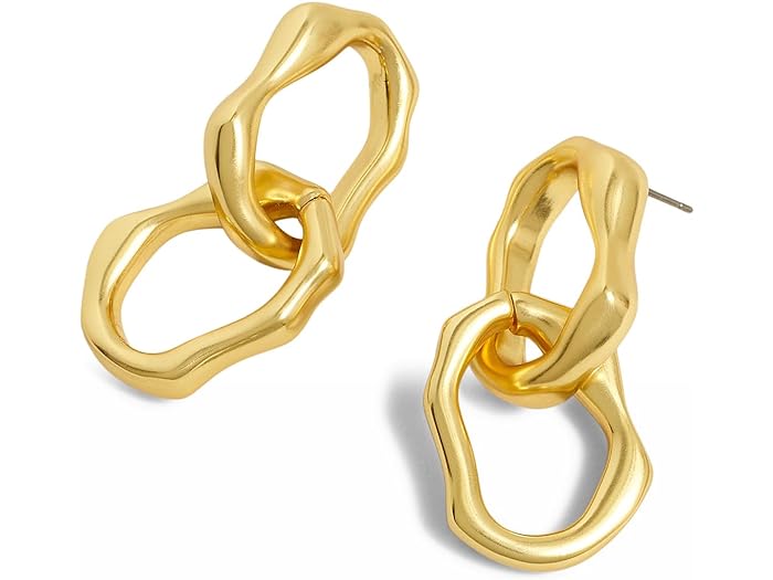 取寄 メイドウェル レディース メイドウェル オーガニック モウルトン リンク フープス Madewell women Madewell Madwell Organic Molten Link Hoops Vintage Gold