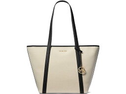 (取寄) マイケルコース レディース ジェット セット トラベル ラージ トップ ジップ トート MICHAEL Michael Kors women MICHAEL Michael Kors Jet Set Travel Large Top Zip Tote Natural/Black