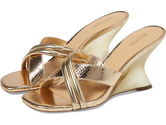 マイケル コース (取寄) マイケルコース レディース ナディナ ミュール ウェッジ MICHAEL Michael Kors women MICHAEL Michael Kors Nadina Mule Wedge Pale Gold