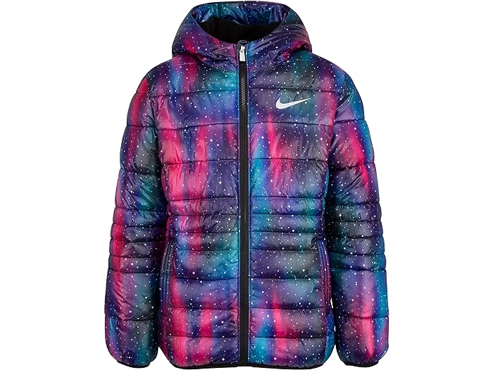 取寄 ナイキ キッズ ガールズ ジャスト ドゥ イット プリンテッド パファー ジャケット リトル キッズ Nike Kids girls Nike Kids Just Do It Printed Puffer Jacket Little Kids Black