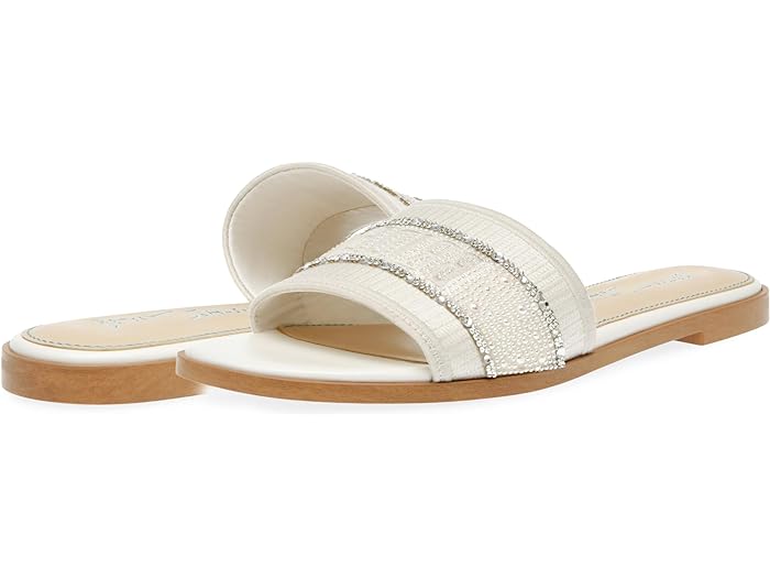 (取寄) ブルー バイ ベッツィジョンソン レディース トゥルー スライド サンダル Blue by Betsey Johnson women Blue by Betsey Johnson Tru Slide Sandals White/Silver