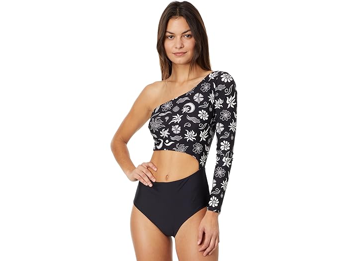 (取寄) リップ カール レディース ホリディ ワン ショルダー サーフスーツ Rip Curl women Rip Curl Holiday One Shoulder Surfsuit Black