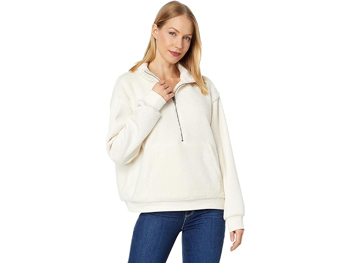 () XvfBbh fB[X LV[ VFp 1/2 Wbv Splendid women Splendid Lexi Sherpa 1/2 Zip Marshmallow