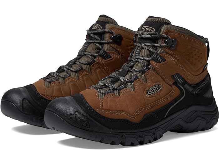 ()    4 ߥå ϥ ǥ֥ ե֥ ץ롼 KEEN men KEEN Targhee 4 Mid Height Durable Comfortable Waterproof Bison/Black