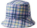 (取寄) ケイトスペード レディース ガーデン プレイド リバーシブル バケット ハット Kate Spade New York women Kate Spade New York Garden Plaid Reversible Bucket Hat Sapphire Haze