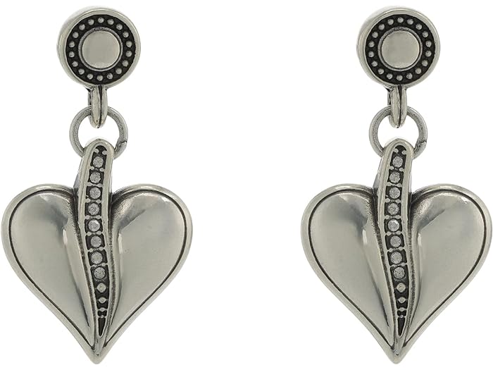 (取寄) ブライトン レディース プレシャス ハート ポスト ドロップ イヤリングス Brighton women Brighton Precious Heart Post Drop Earrings Silver