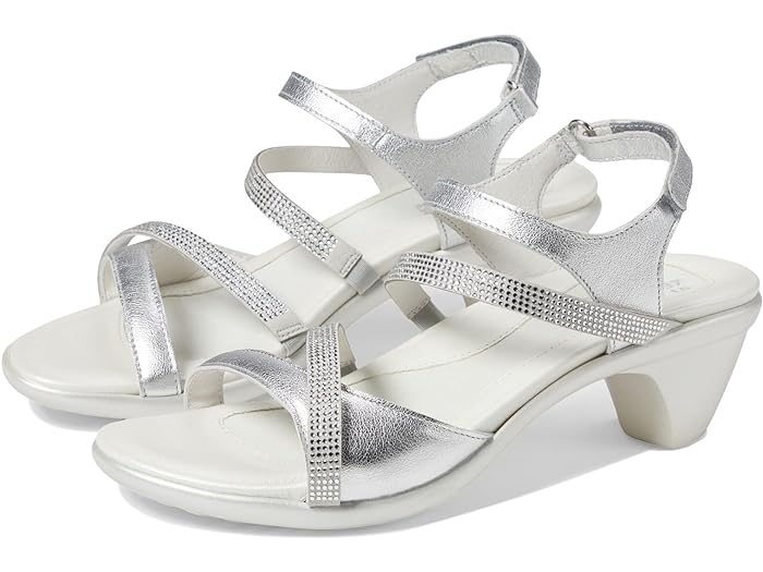 (取寄) ナオト レディース イノベイト Naot women Naot Innovate Soft Silver Leather/Clear Rhinestones