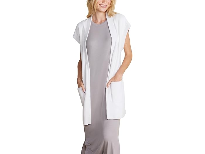 (取寄) ベアフットドリームス レディース コージーシック ウルトラ ライフ ウェスト タイ ベスト Barefoot Dreams women CozyChic Ultra Lite Waist Tie Vest Sand Dune