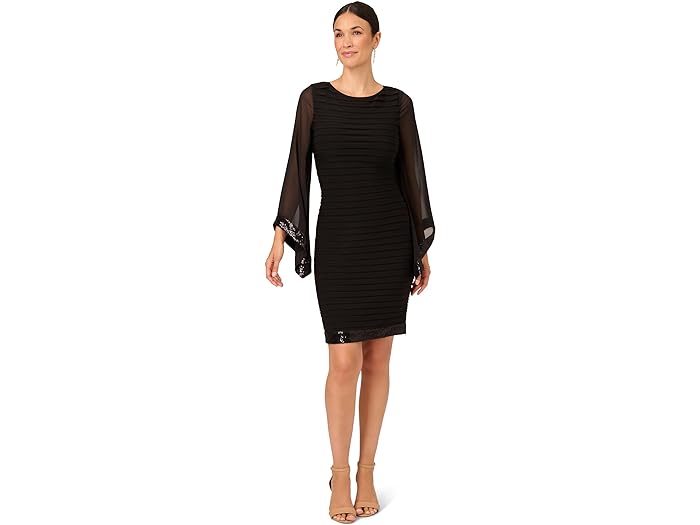 () AhAi p؃ fB[X ofbg V[g hX Adrianna Papell women Adrianna Papell Banded Short Dress Black