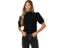 () CObV t@Ng[ fB[X || pt X[u Z[^[ English Factory women English Factory Pom-Pom Puff Sleeve Sweater Black