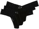 (取寄) ハンキー パンキー レディース 3-パック ロウ ライズ トング Hanky Panky women Hanky Panky 3-Pack Low Rise Thong Black