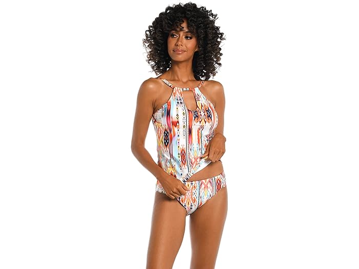 (取寄) ラ ブランカ レディース デザート ドリーム ハイ ネック キーホール タンキニ La Blanca women La Blanca Desert Dream High Neck Keyhole Tankini Multi