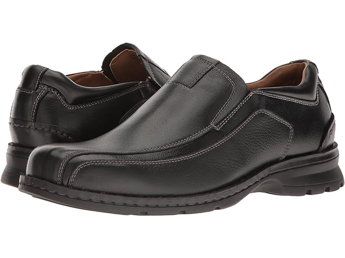 楽天スウィートラグ（取寄） ドッカーズ メンズ エージェント バイク トゥ スリッポン Dockers men Agent Bike Toe Slip On Black Tumbled Leather